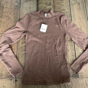 NWT free people The Rickie Top - chocolate lava